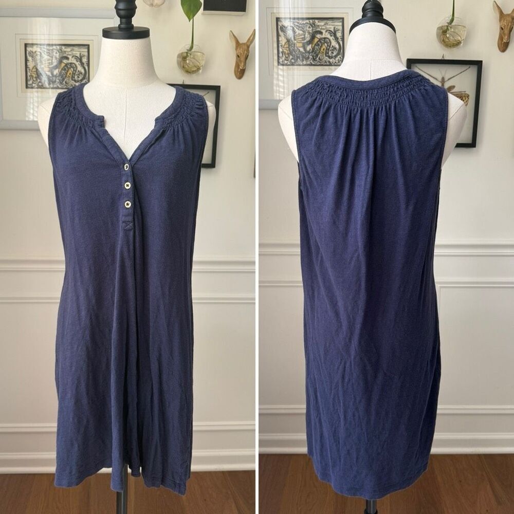 Lilly Pulitzer Essie Shift Dress Dark Blue Cotton M